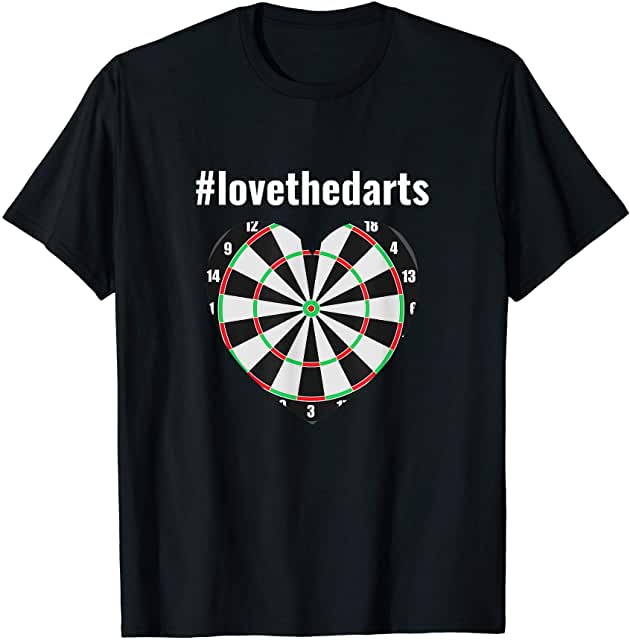 Darts T-Shirt mit Hashtag Love the Darts – stylisches Shirt für Darts-Liebhaber