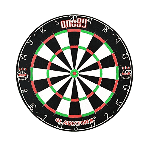 One80 Gladiator 3+ Dartscheibe – Steeldart Dartboard mit hochdichten Sisalfasern und Blade Wire System