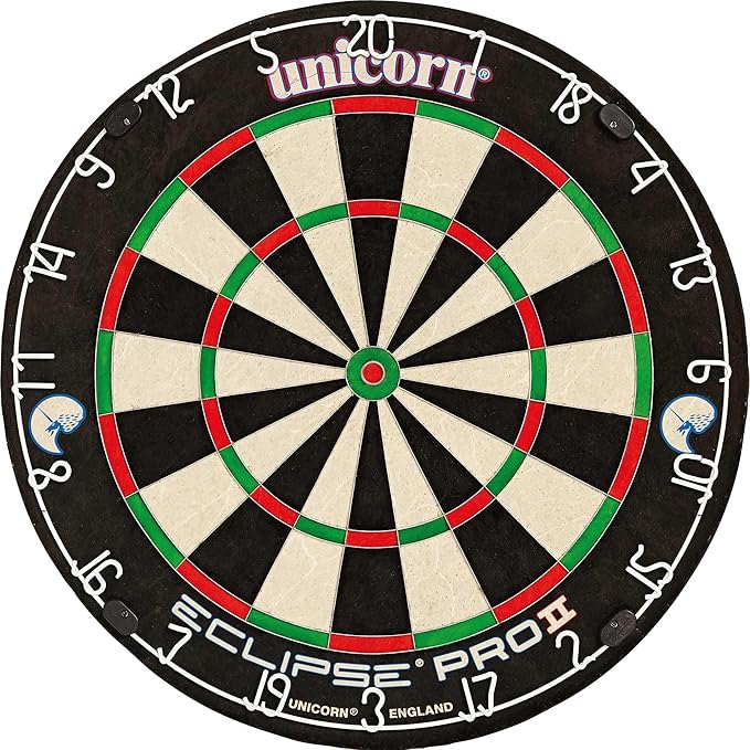 Unicorn Eclipse Pro 2 Dartscheibe – hochwertige Steeldart Dartscheibe mit ultra-dünnem Blade Wire